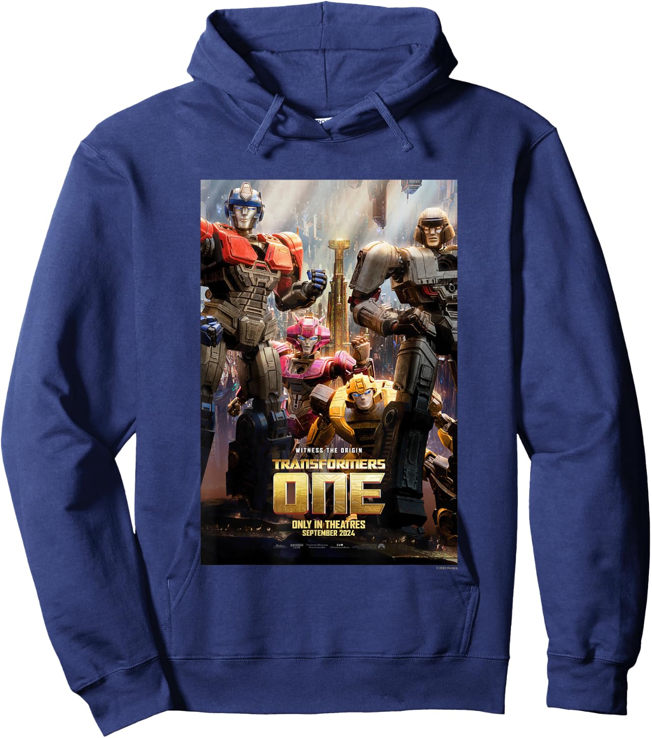 Transformers One Witness The Origin Movie Poster Vintage Hoodie - Hoodie | Navy