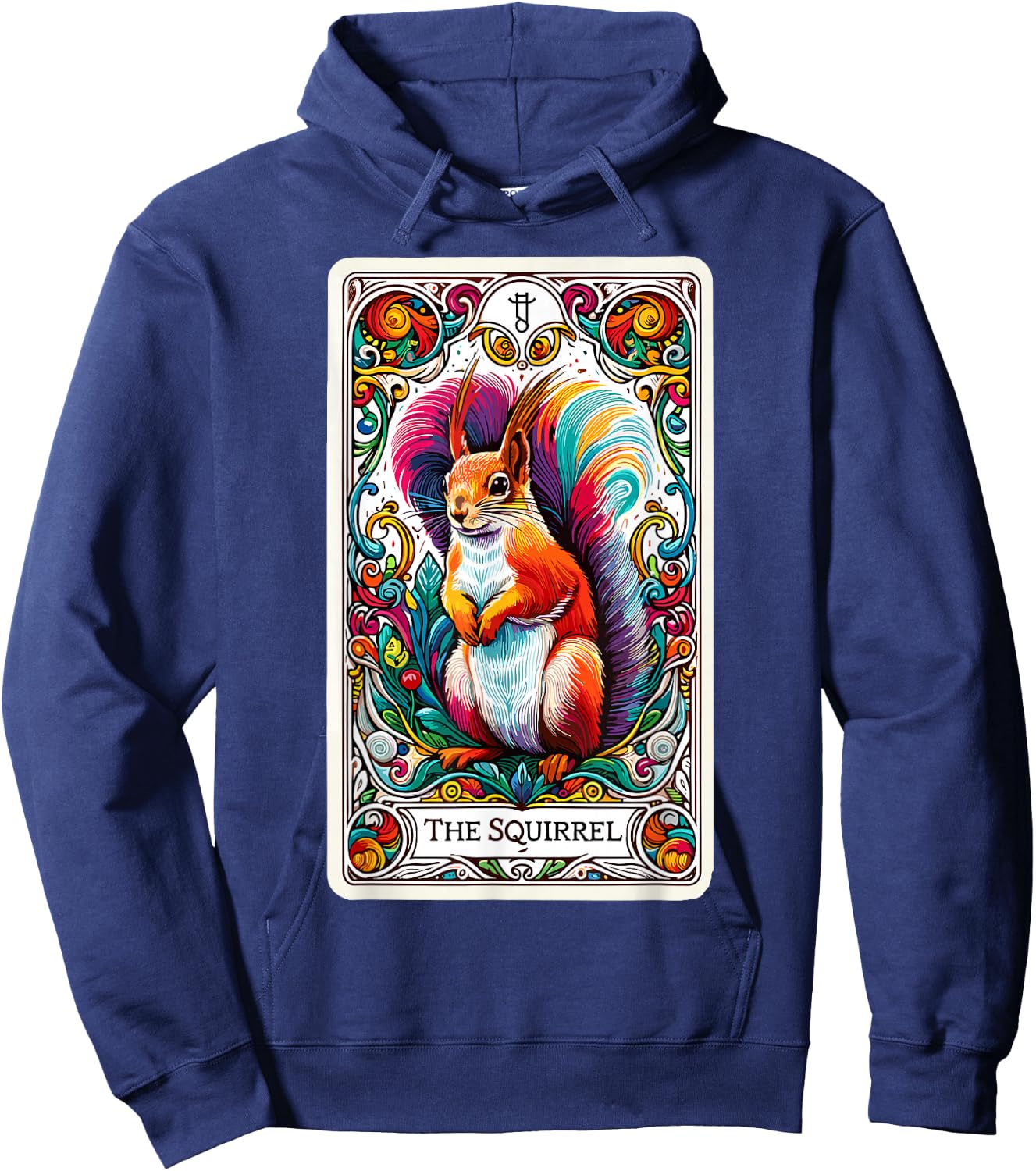 Psychic Tarot Card Squirrel Lover Stuff Mystic Squirrel Hoodie - Hoodie | Navy
