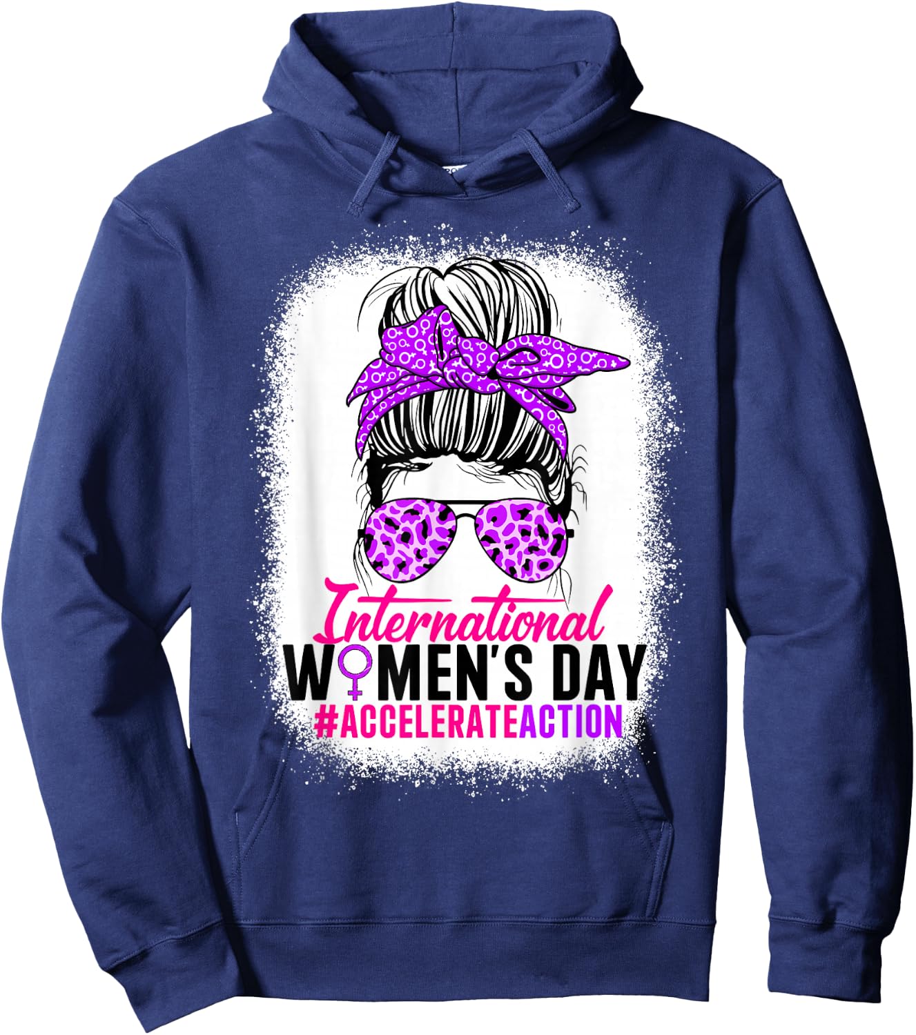 International Women's Day 2025 Accelerate Action 8 March Hoodie - Hoodie | Navy