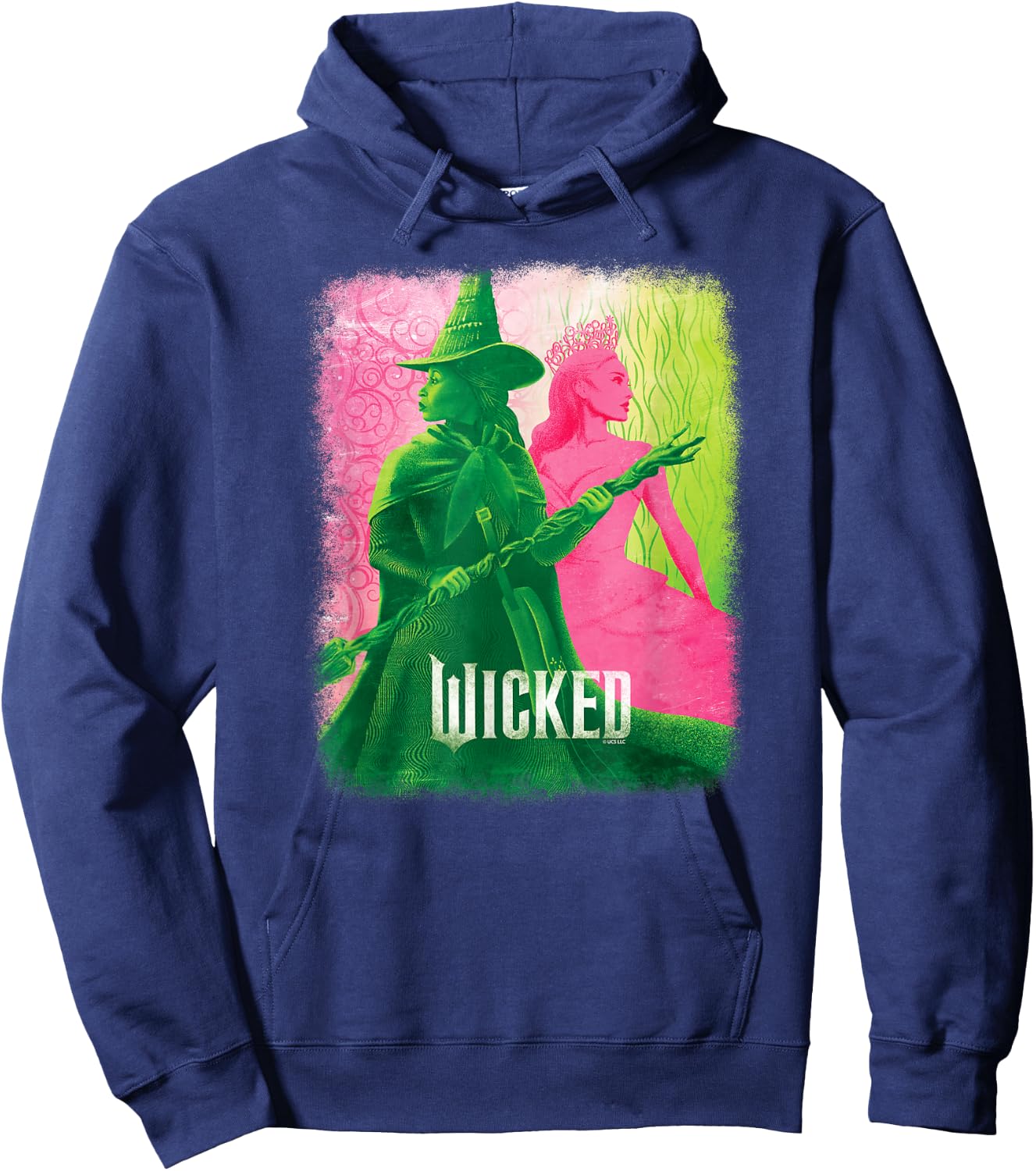 Wicked Elphaba & Glinda Tonal Hoodie - Hoodie | Navy