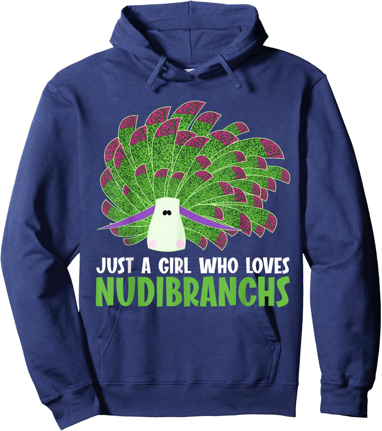 Costasiella kuroshimae leaf sheep Nudibranchs Nudibranch Hoodie - Hoodie | Navy