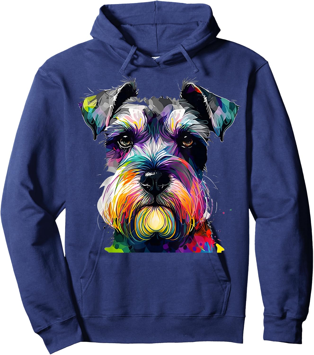 Cute Schnauzer Colorful For Schnauzer Owners Schnauzer Mom Hoodie - Hoodie | Navy