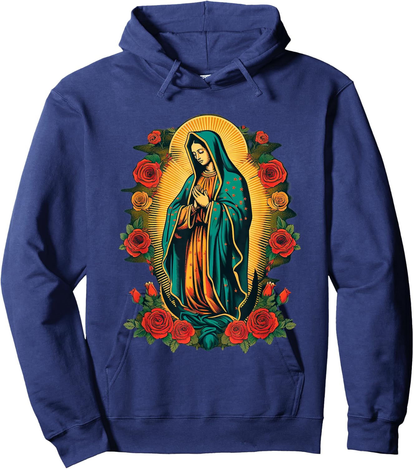 Our Lady Saint Mary Of Guadalupe Virgin Mary Powerful Symbol Hoodie - Hoodie | Navy