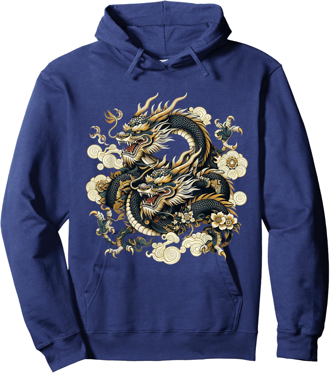 Dragon Aesthetic Japanese Culture Tokyo inspired asian Hoodie - Hoodie | Navy