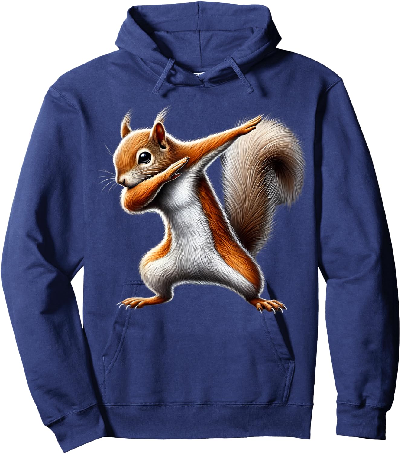 squirrel dabbing , Black, S Hoodie - Hoodie | Navy