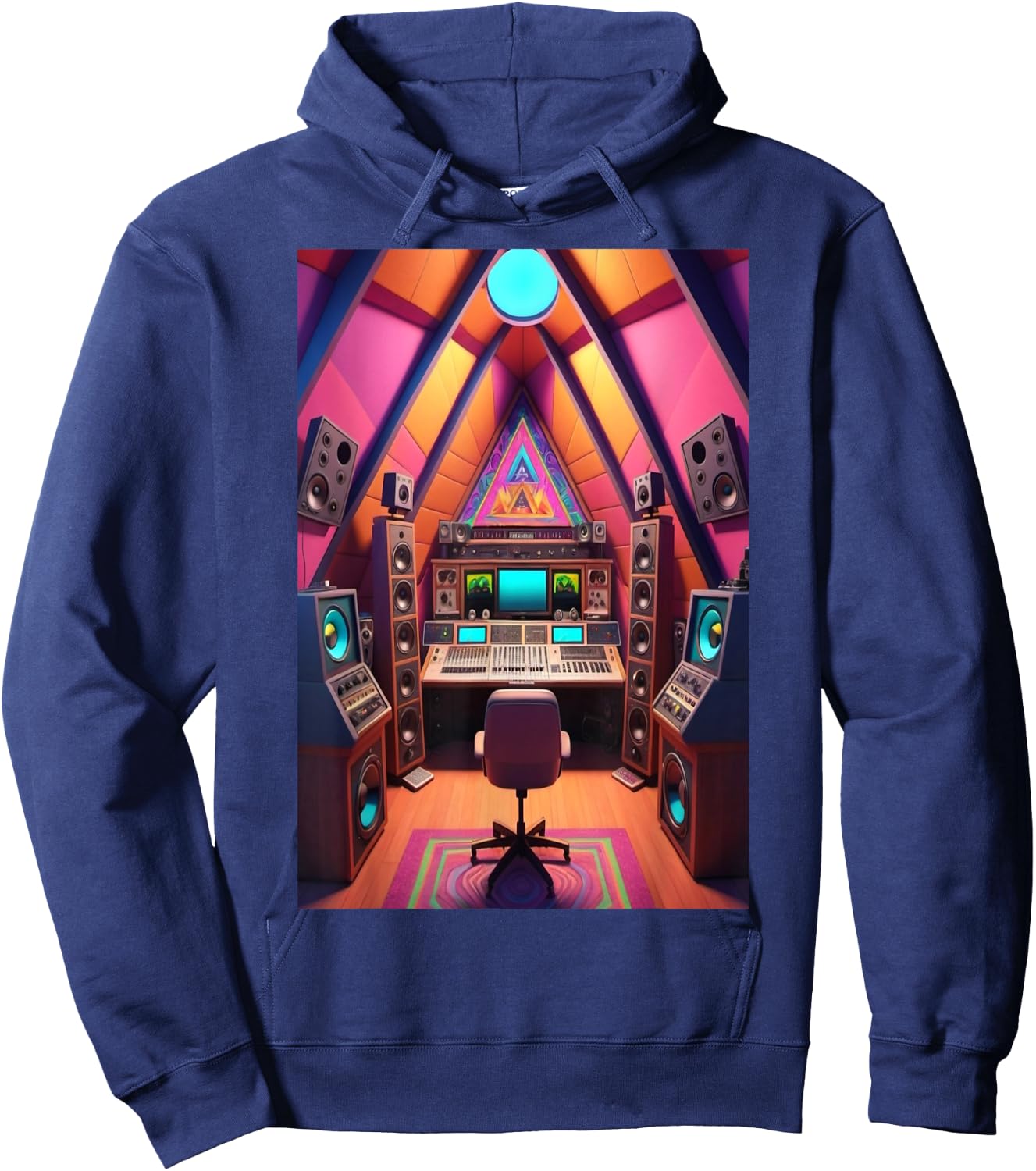 Psychedelic Sound Engineer Audio Engineer Recording Studio Hoodie - Hoodie | Navy