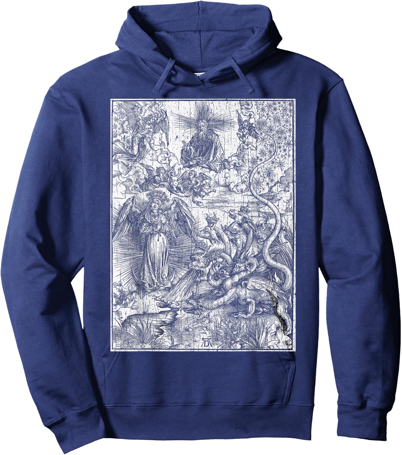 Dürer - Woman Of The Apocalypse And The Seven-Headed Dragon Hoodie - Hoodie | Navy