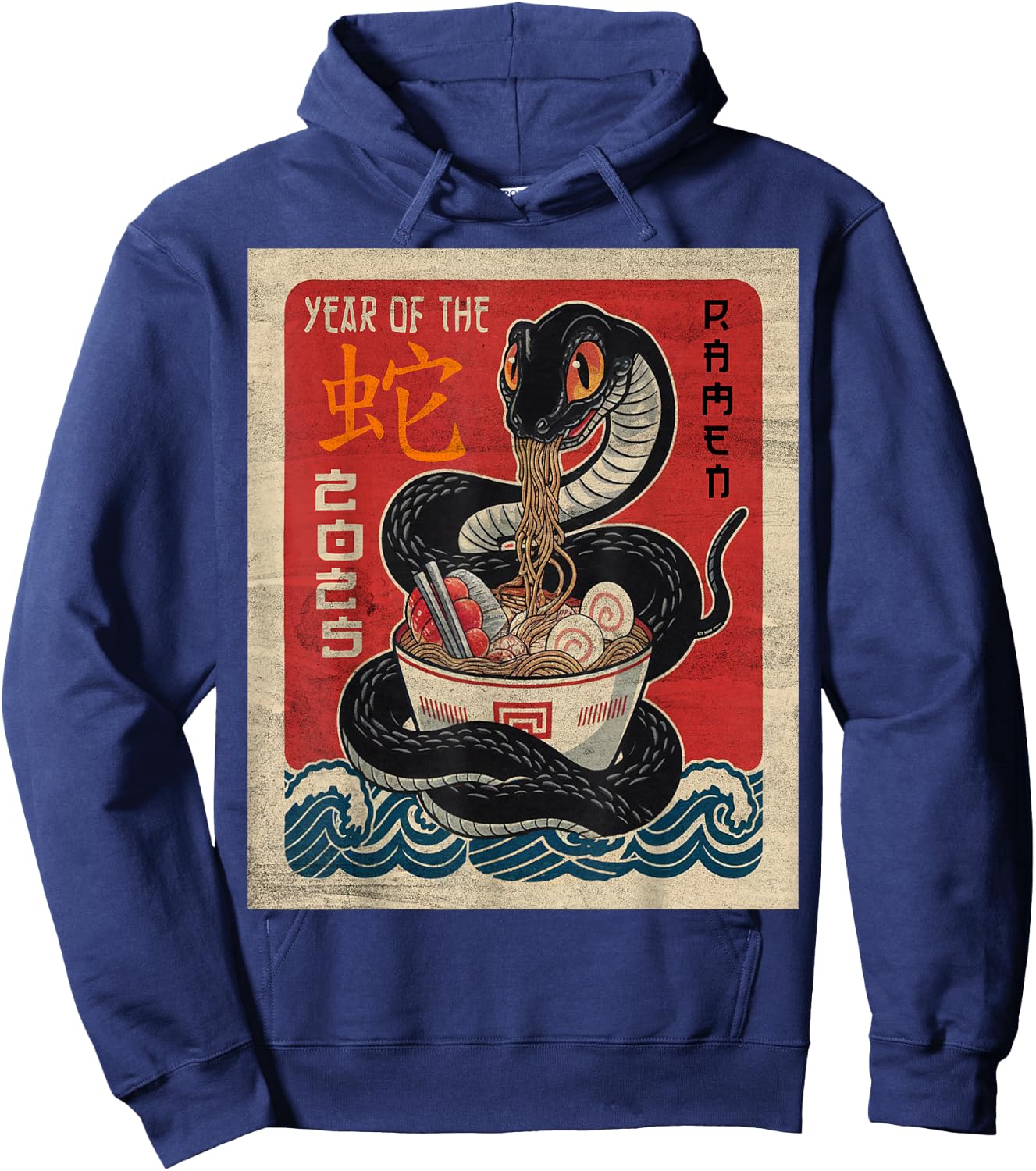 Snake Ramen Japanese Funny Graphic Kawaii Snake Anime Gifts Hoodie - Hoodie | Navy