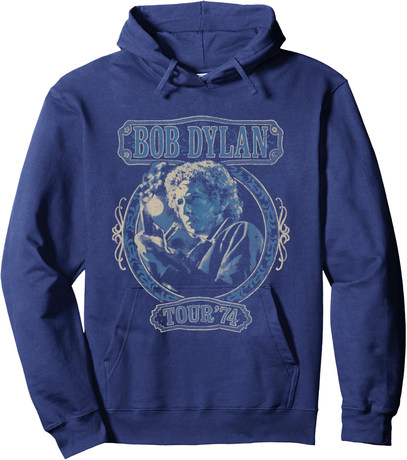 Bob Dylan Tour 74 Official , Black, S Hoodie - Hoodie | Navy