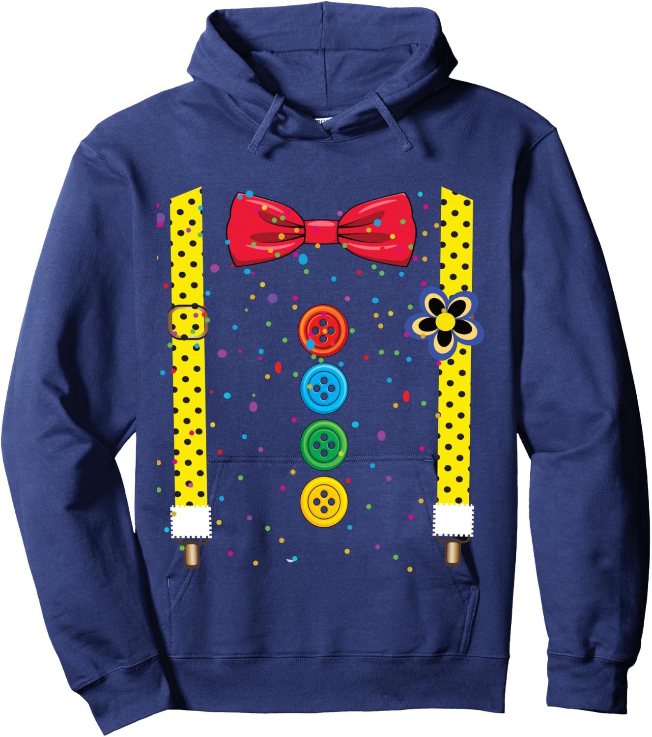 Clown Carnival Costume Clown Costume Clown Fancy Dress Confetti Shirt, black Hoodie - Hoodie | Navy