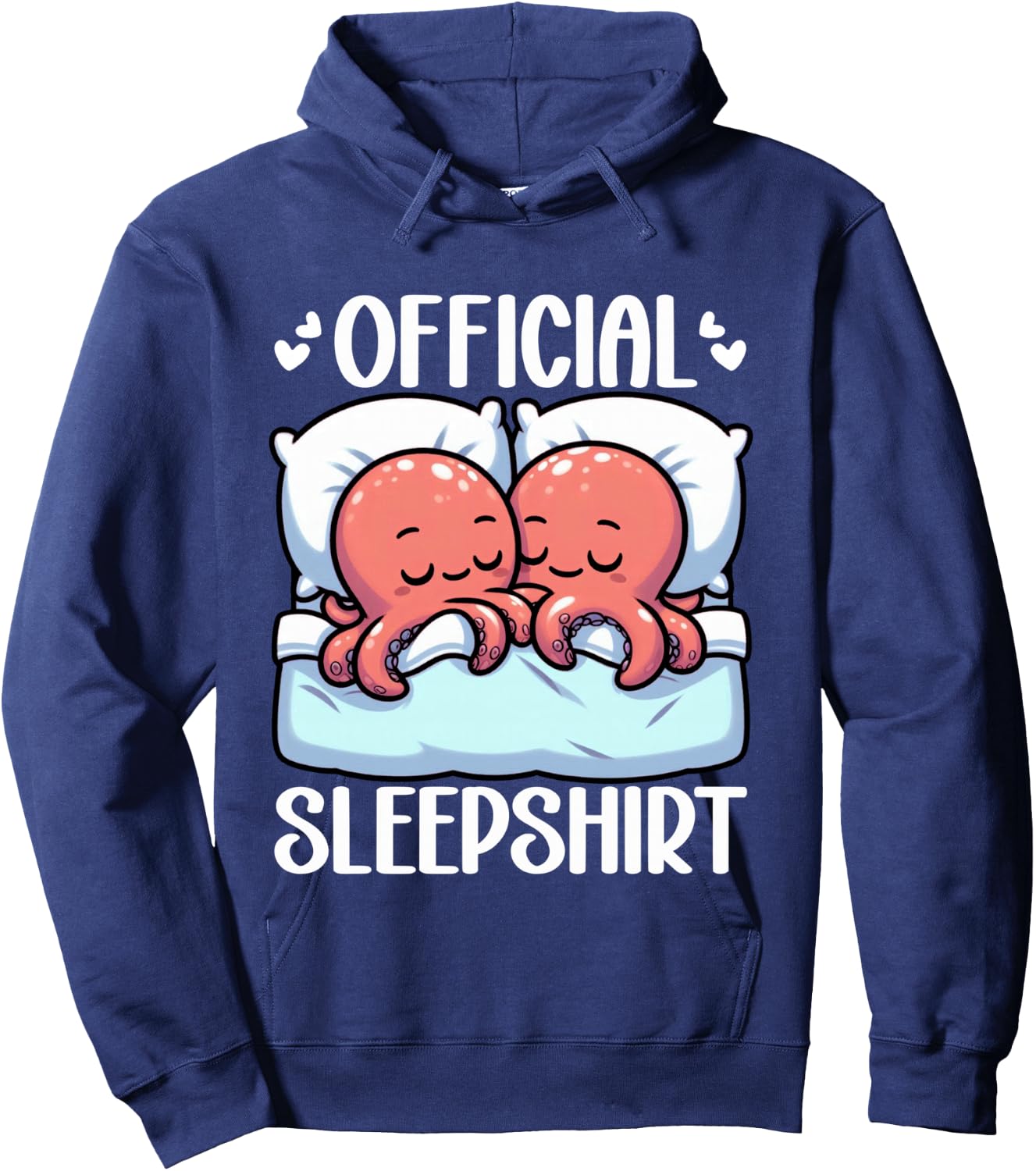 Official Sleepshirt Octopus Lover Sleepwear Snooze Sleep Hoodie - Hoodie | Navy