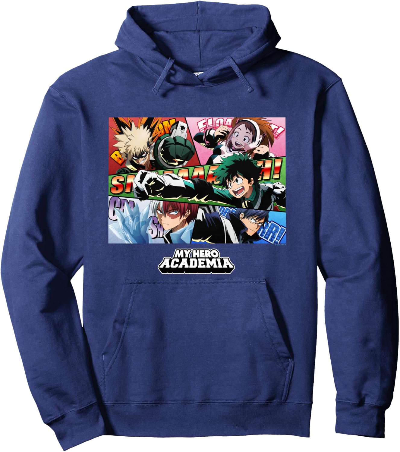 Ripple Junction x My Hero Academia Class 1-A Group Anime , Black, S Hoodie - Hoodie | Navy