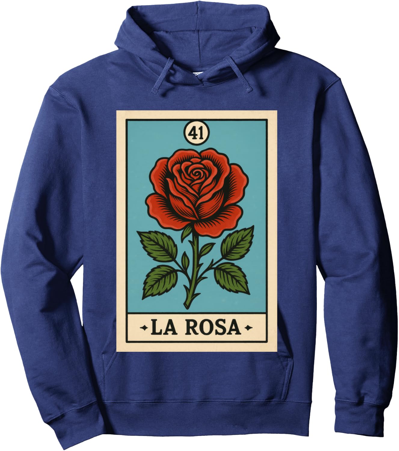 rosa Mexican Lottery Bingo Game, Roses Hoodie - Hoodie | Navy