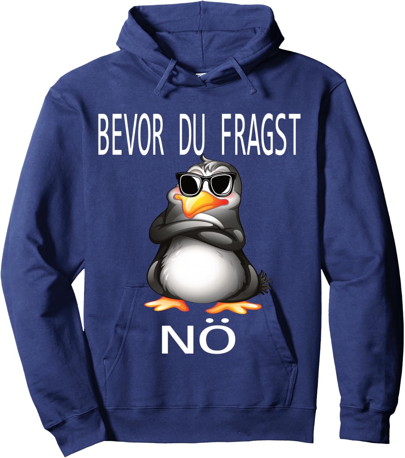 Funny Design with Cute Penguin Shirt, black Hoodie - Hoodie | Navy