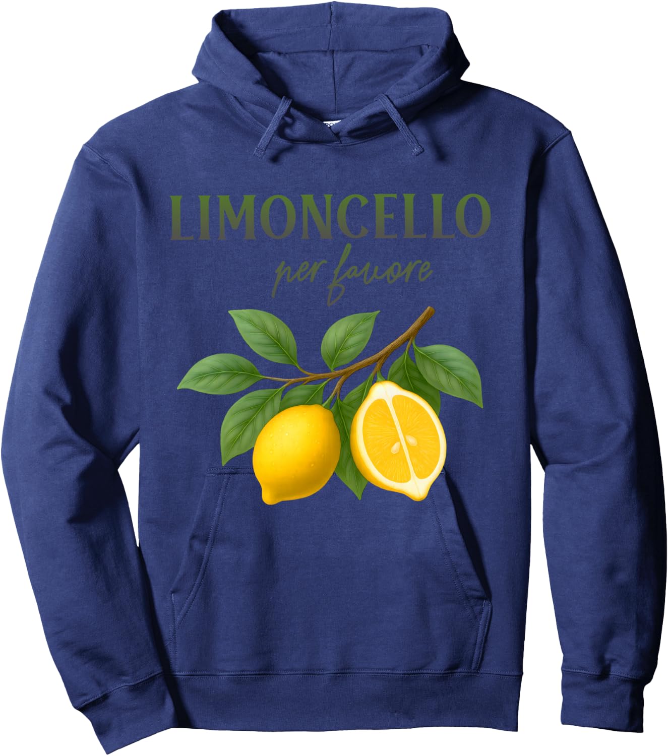 Limoncello Per Favore Lemons Travel Vacation Summer Italy Hoodie - Hoodie | Navy