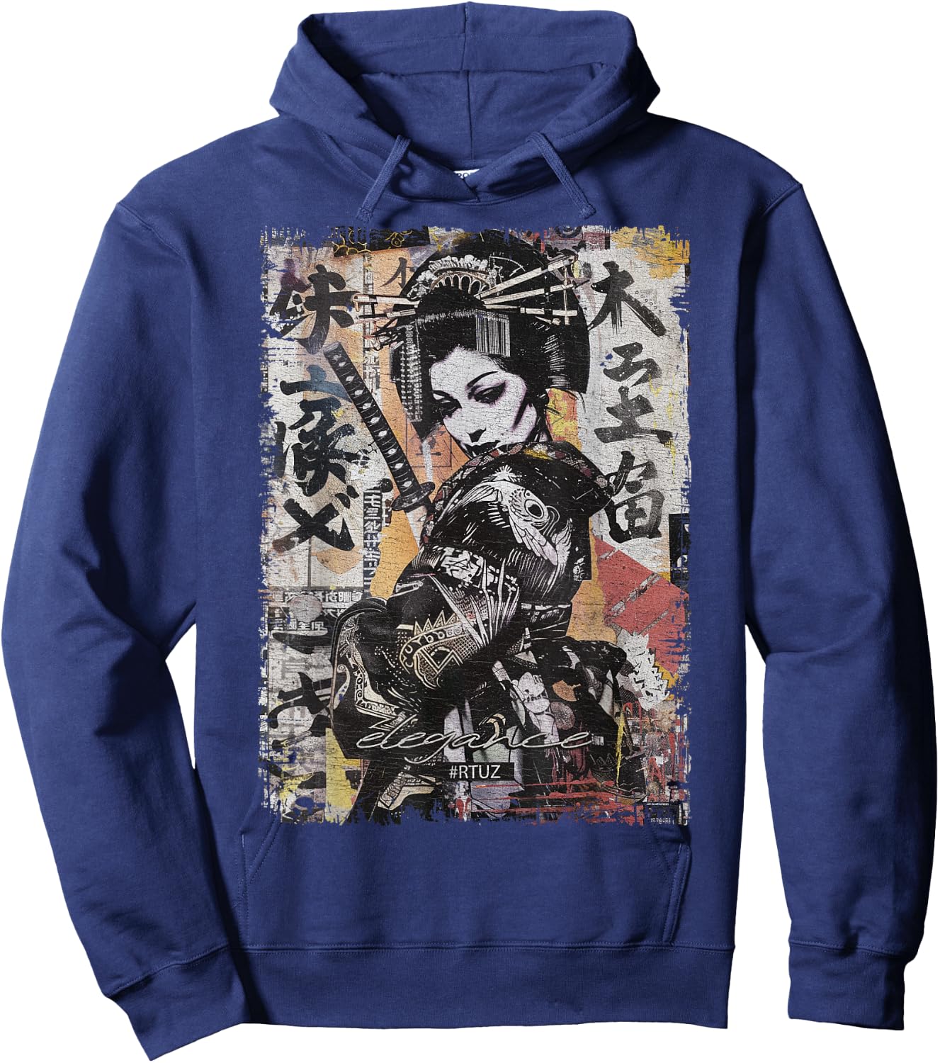Geisha Asia Japan Woman Vintage Culture Tokyo Geisha , Black, S Hoodie - Hoodie | Navy