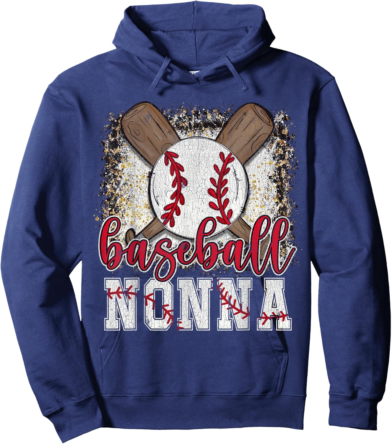 Baseball Nonna Leopard Baseball Lover Family Matching Hoodie - Hoodie | Navy