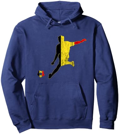 Belgium Belgian Flag Belgique Belgie Belgian Soccer Player Hoodie - Hoodie | Navy