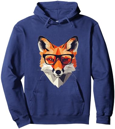 Ein stilvoller Fuchs mit Brille Hoodie - Hoodie | Navy