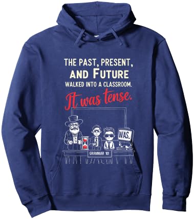 English Teacher Funny Word Game , Black, S Hoodie - Hoodie | Navy