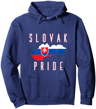 Slovakian Flag Patriotic Men Women Kids Proud Slovak Hoodie - Hoodie | Navy