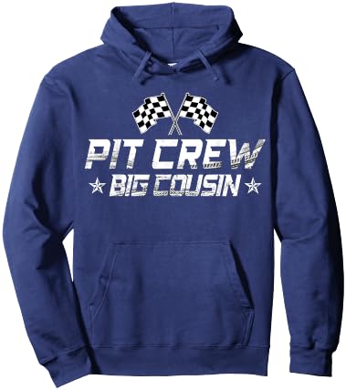 Race Car Birthday Party Racing Family Big Cousin Pit Crew Hoodie - Hoodie | Navy