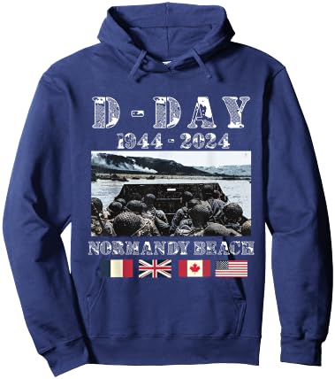 80th Anniversary of the Normandy Landings, History of the , Black, S Hoodie - Hoodie | Navy