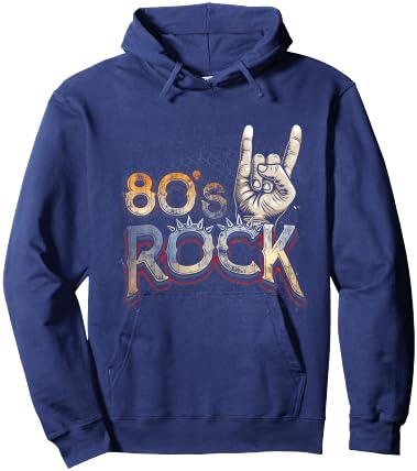80er Jahre Rock Hand Rock Band Rock n Roll Musik Halloween Hoodie - Hoodie | Navy