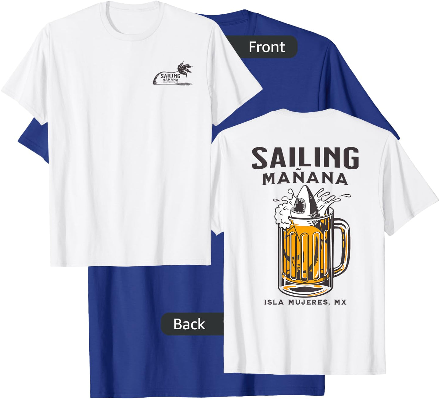 Sailing Mañana Beer Shark LT T-Shirt - T-Shirt | Royal