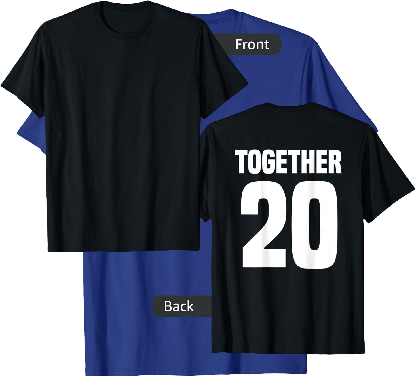 Together Since 20XX Year Couple Matching Anniversary T-Shirt - T-Shirt | Royal