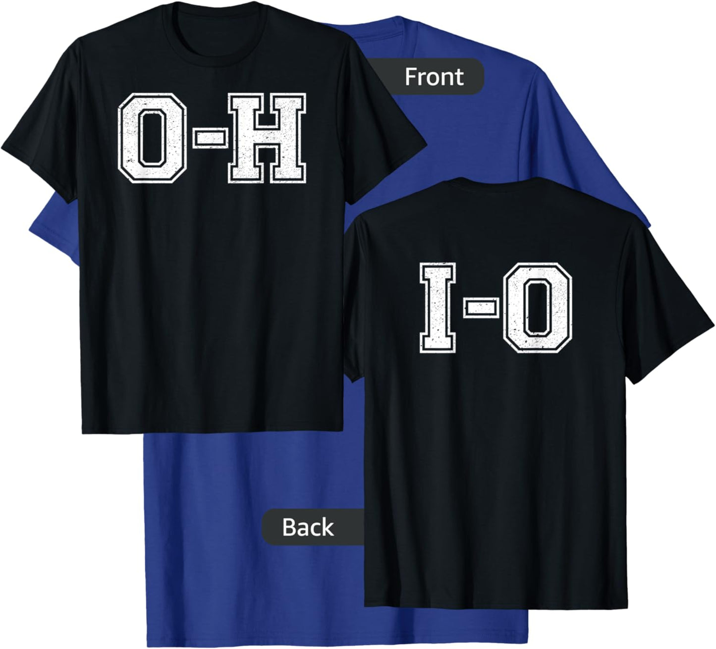 Vintage OH IO Double-sided T-Shirt - T-Shirt | Royal