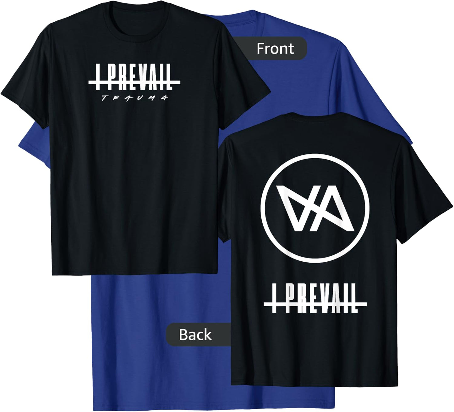 I Prevail Black Adult Men's Diagonal Modern Classic T-Shirt - T-Shirt | Royal