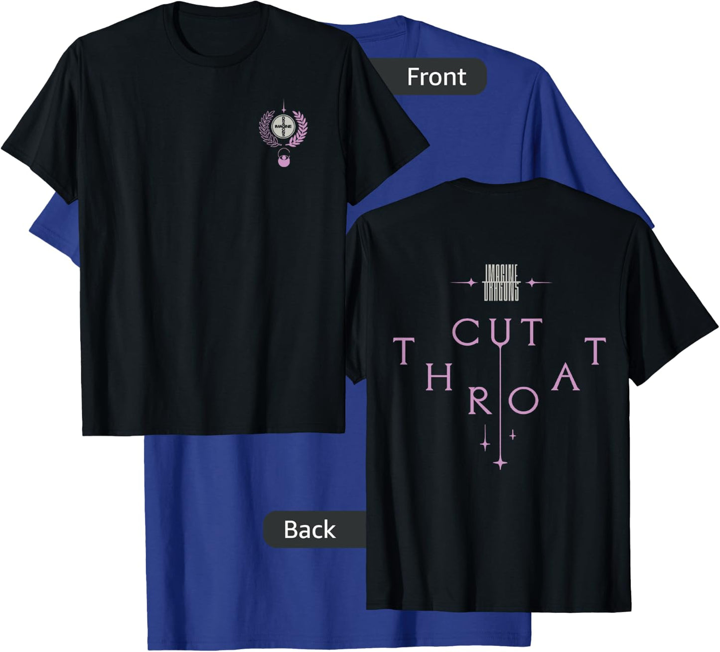 Official Imagine Dragons Emblem & Cutthroat Black T-Shirt - T-Shirt | Royal