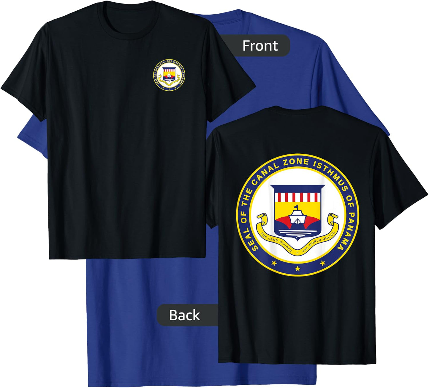DOUBLE SIDED Panama Canal Seal - Panama Canal T-Shirt - T-Shirt | Royal