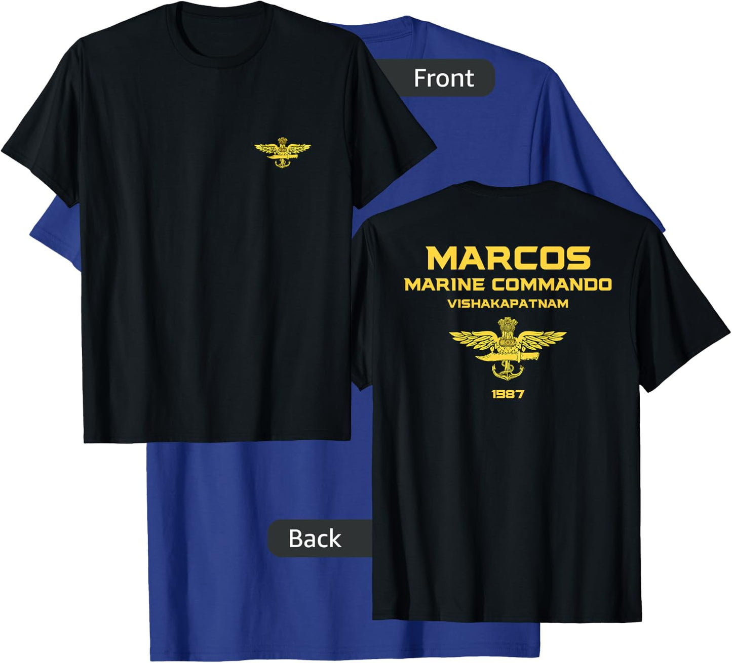 MARCOS Indian Special Force Indian Army Magarmach T-Shirt - T-Shirt | Royal