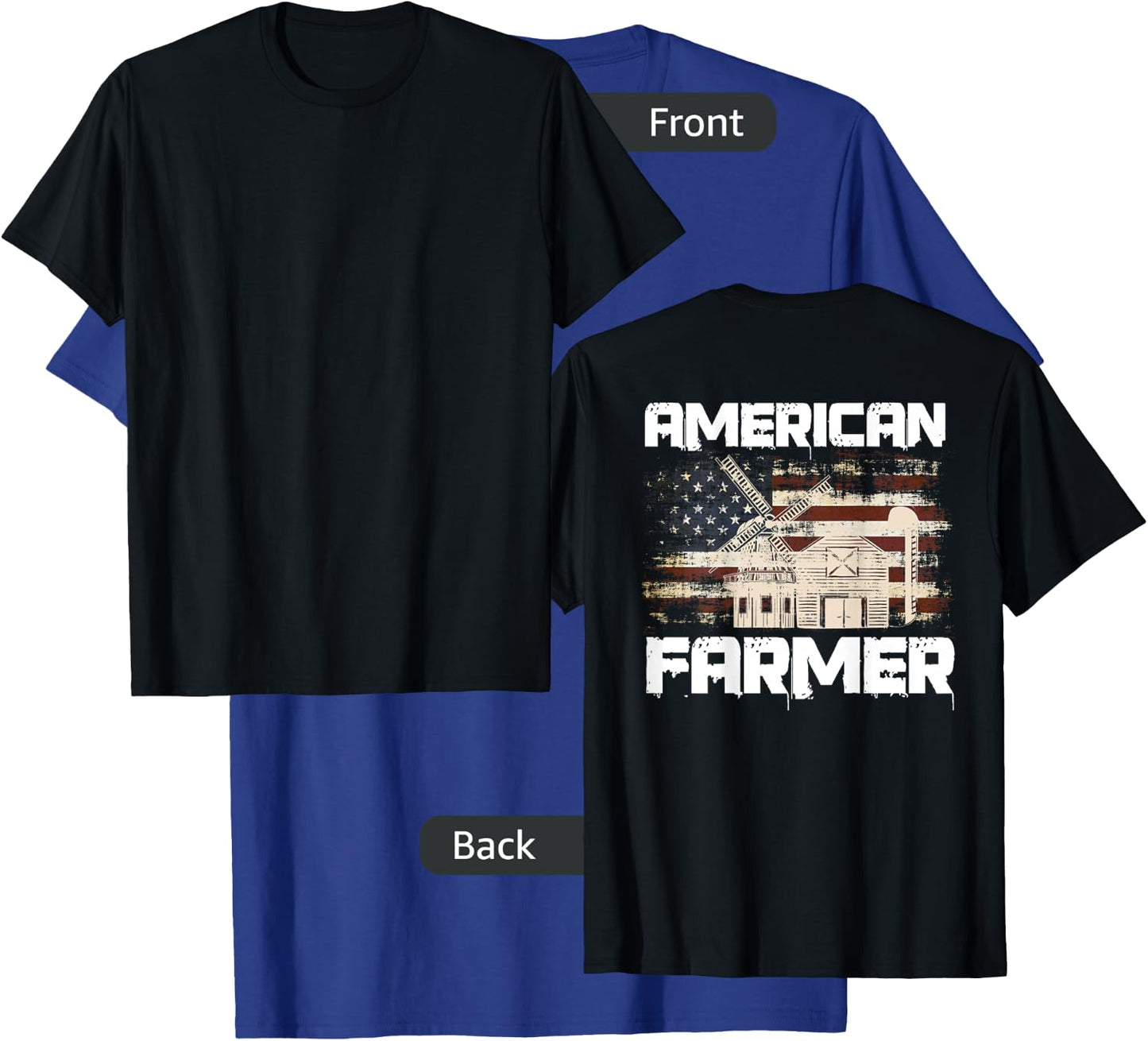 Farmer Design On Back Of Clothing Farming T-Shirt - T-Shirt | Royal