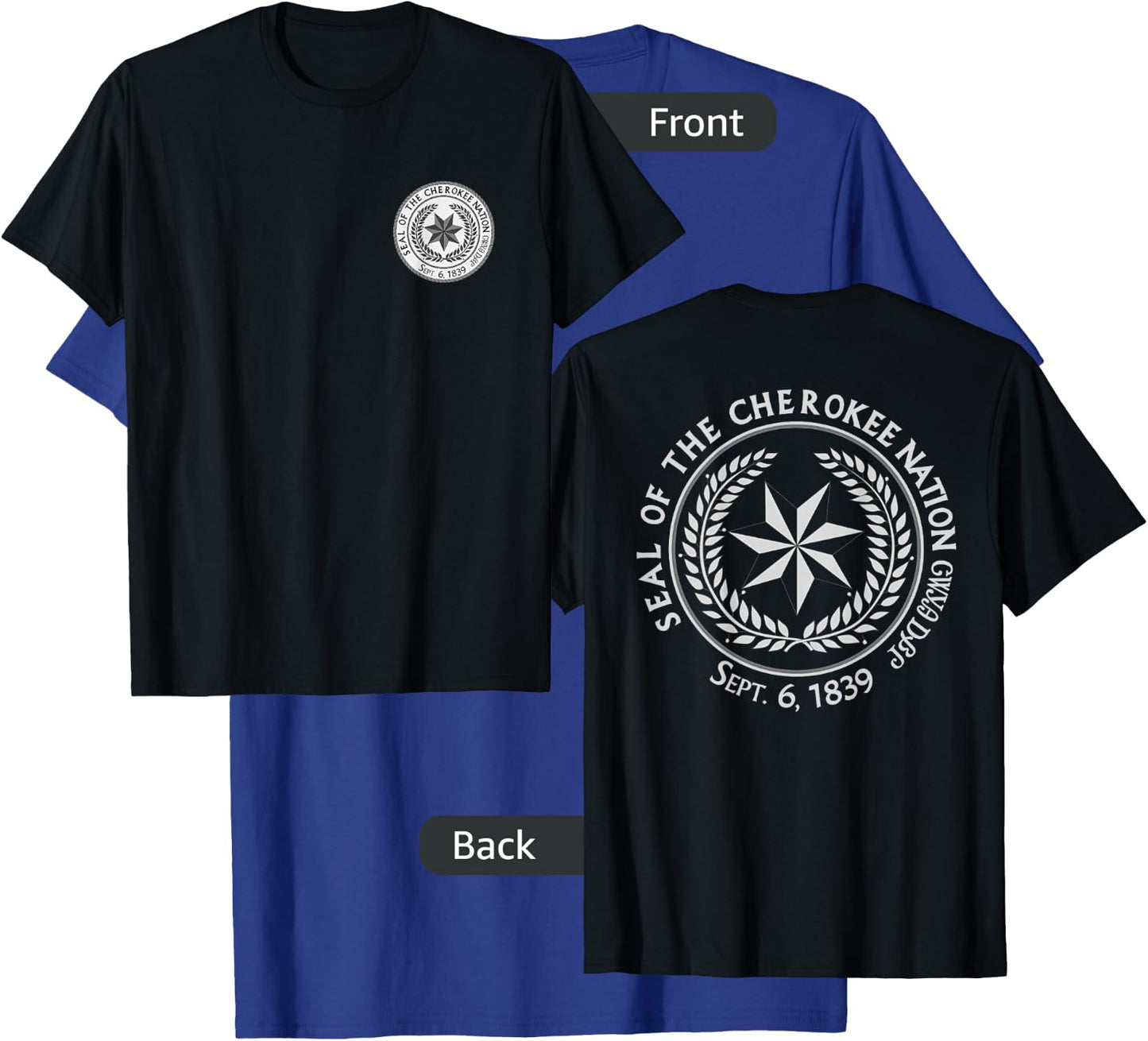 Cherokee Nation Seal Native American Indian T-Shirt - T-Shirt | Royal