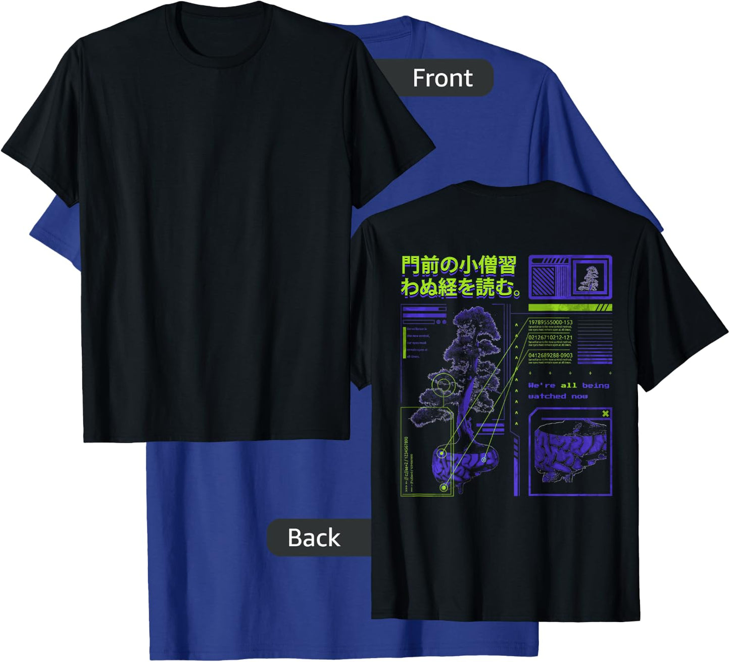 Futuristic waporwave Aesthetic Style digital Nature glitch T-Shirt - T-Shirt | Royal