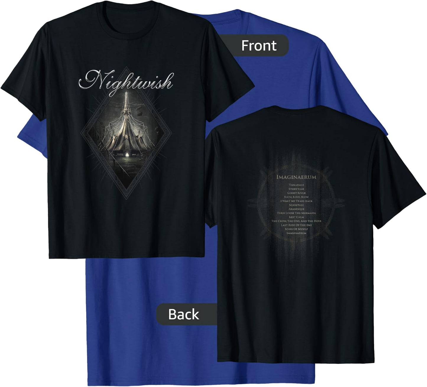 Imaginaerum (album cover + Nightwish logo + tracklist) T-Shirt - T-Shirt | Royal