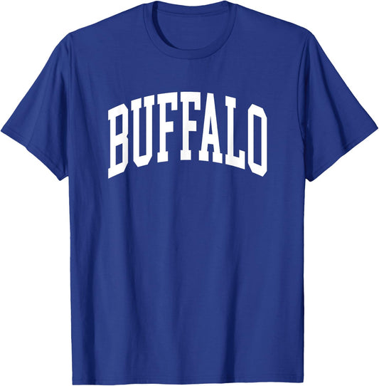Retro Buffalo NY Varsity Letter Throwback Men Women Souvenir T-Shirt - T-Shirt | Royal