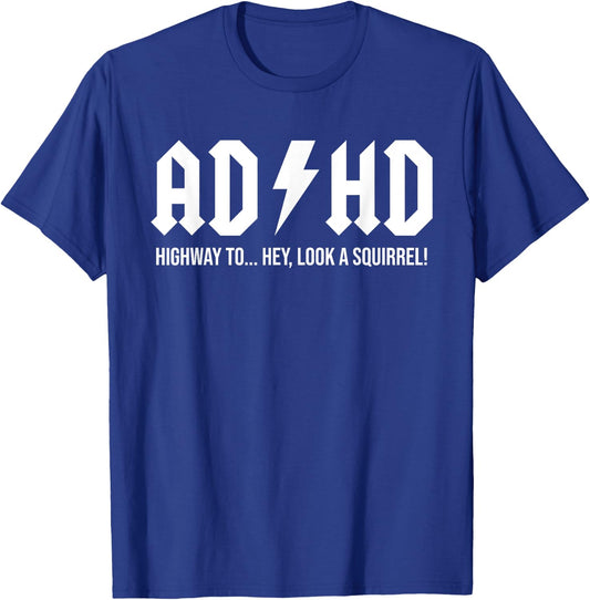 Funny ADHD Squirrel Design Women Chipmunk Pet Lovers T-Shirt - T-Shirt | Royal