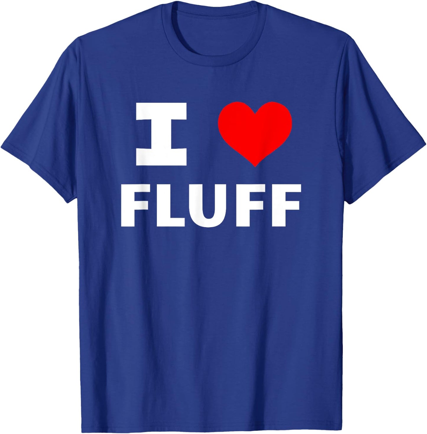 I Love Fluff (Red Heart) Funny Adorable Cute Animal Bunny T-Shirt - T-Shirt | Royal
