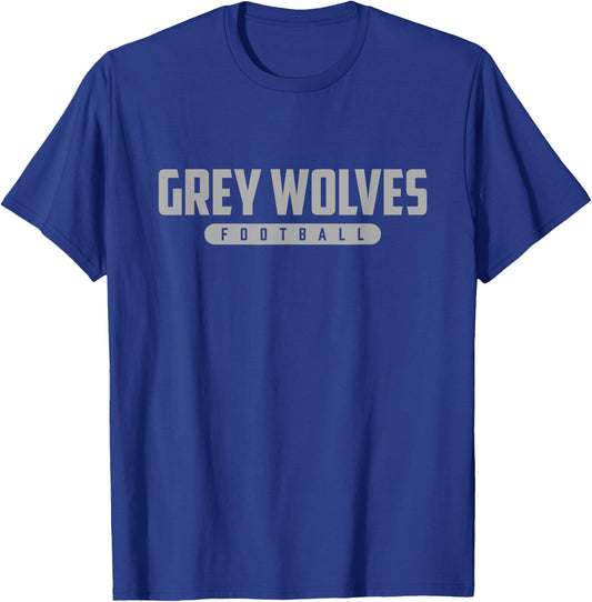 Shoemaker Grey Wolves Football T-Shirt - T-Shirt | Royal