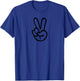 Peace Sign Fingers | Peace Sign Hand Shirt T-Shirt - T-Shirt | Royal
