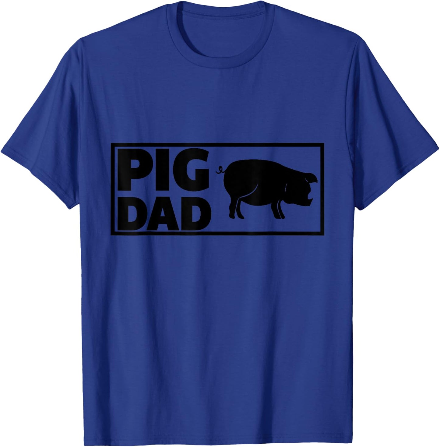 Pig Dad Funny Graphic T-Shirt - T-Shirt | Royal