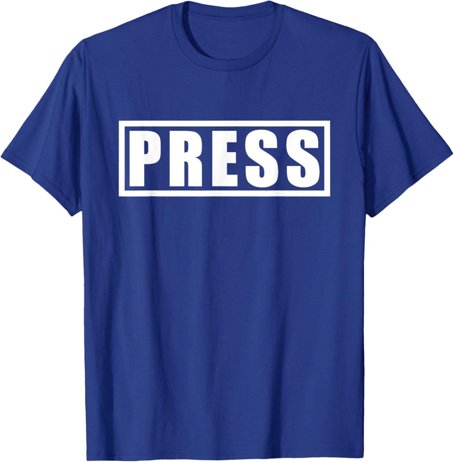Press Reporter Shirt Front and Back Text T-Shirt - T-Shirt | Royal