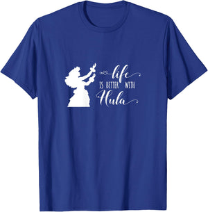 Hawaiian Shirt Hula Art Dancer Image T-Shirt - T-Shirt | Royal
