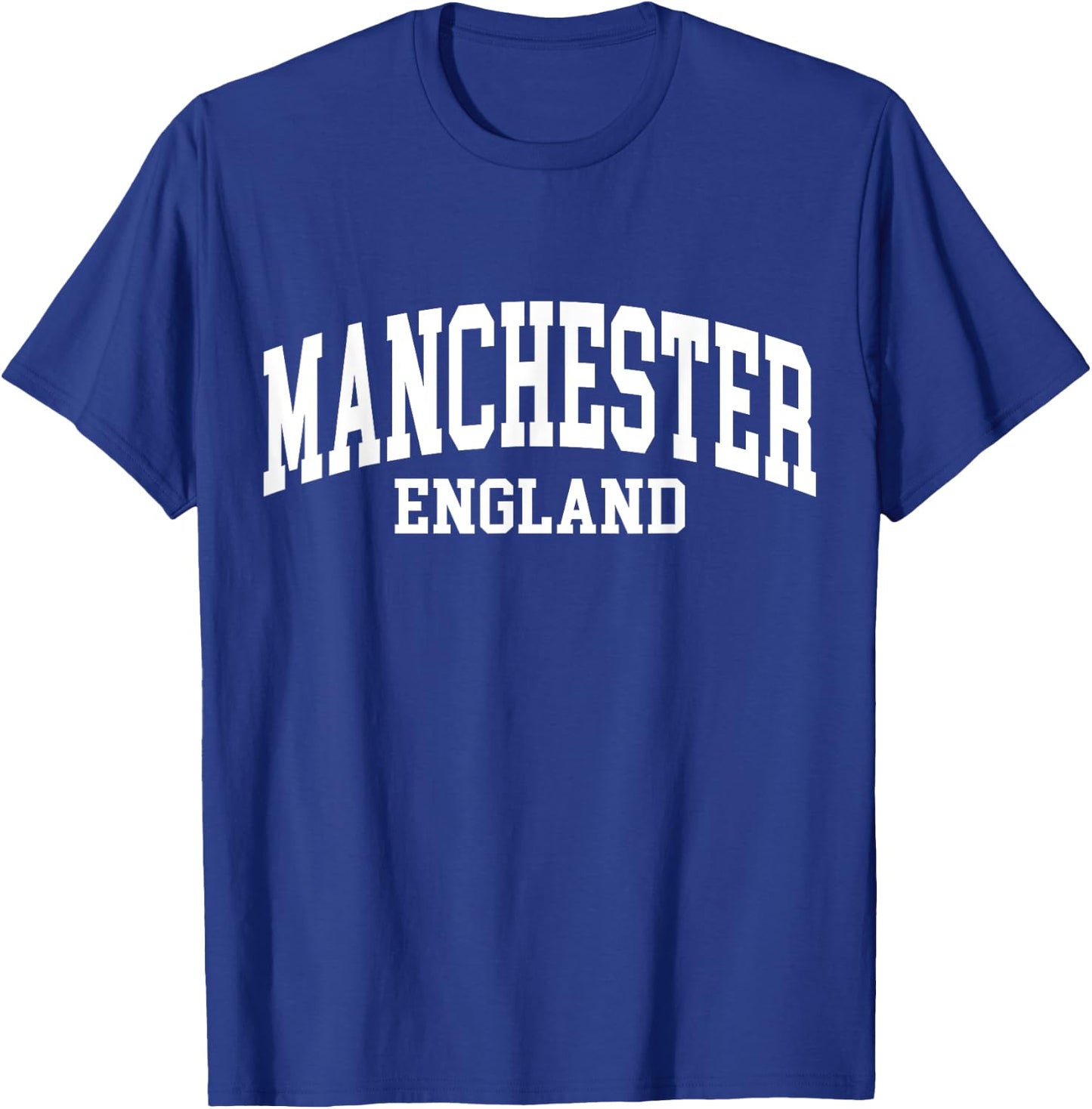 Manchester England England College Writing Fan , black, s T-Shirt - T-Shirt | Royal