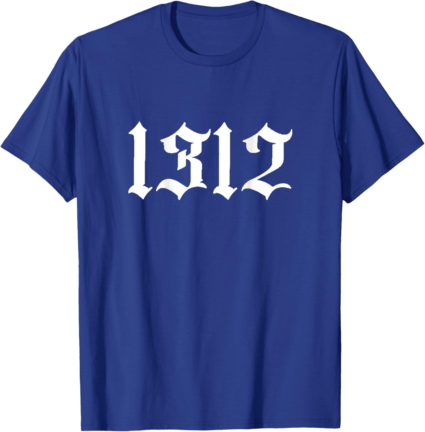1312 on Back, 1312 , 1312 Printed Back, , Black T-Shirt - T-Shirt | Royal