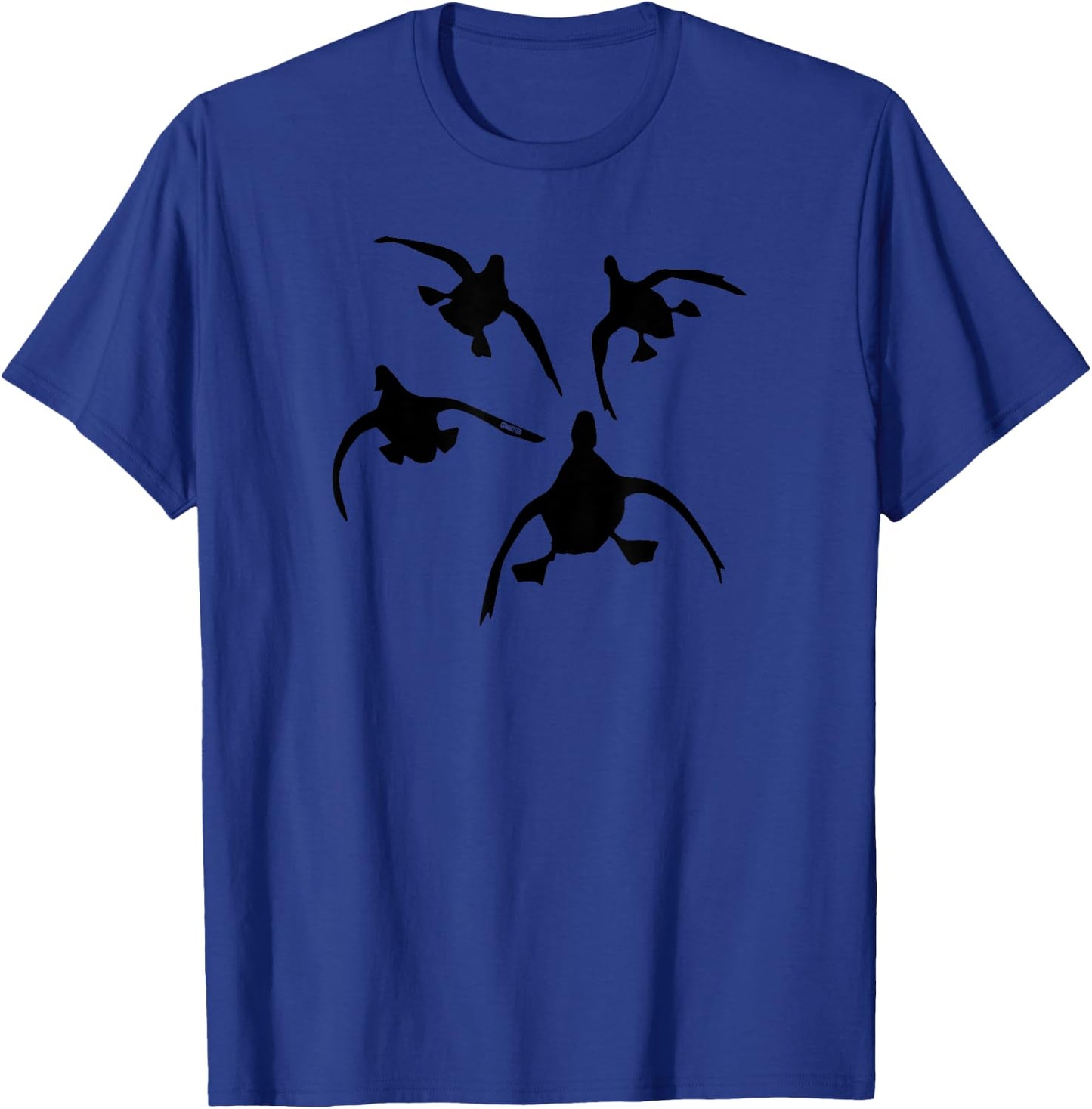 Duck Hunting T Shirt by Committed Waterfowl: Four Coming In T-Shirt - T-Shirt | Royal